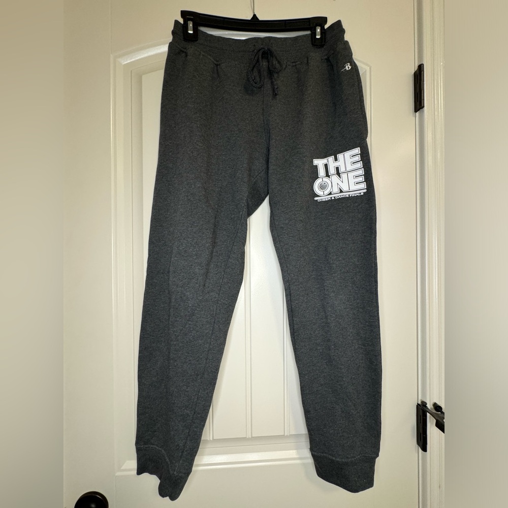 Badger sport women’s gray sweatpants- cheer